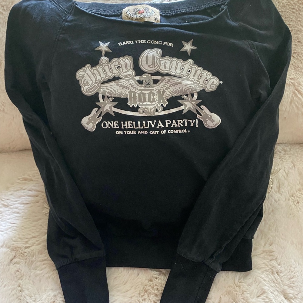 Juicy Couture Black Long Sleeve Tee
